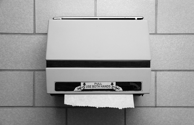 Paper towels don't spread germs as far as air dryers. Photo / Getty